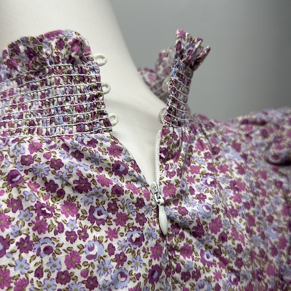Tuckernuck x Hyacinth House Mini Dress Ruffle Floral Periwinkle Purple New Small - Picture 10 of 11